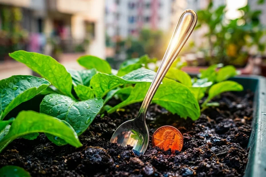 Balkonpflanzen werden widerstandsfähiger: warum plötzlich eine Metalllöffel-Methode im Blumentopf steckt