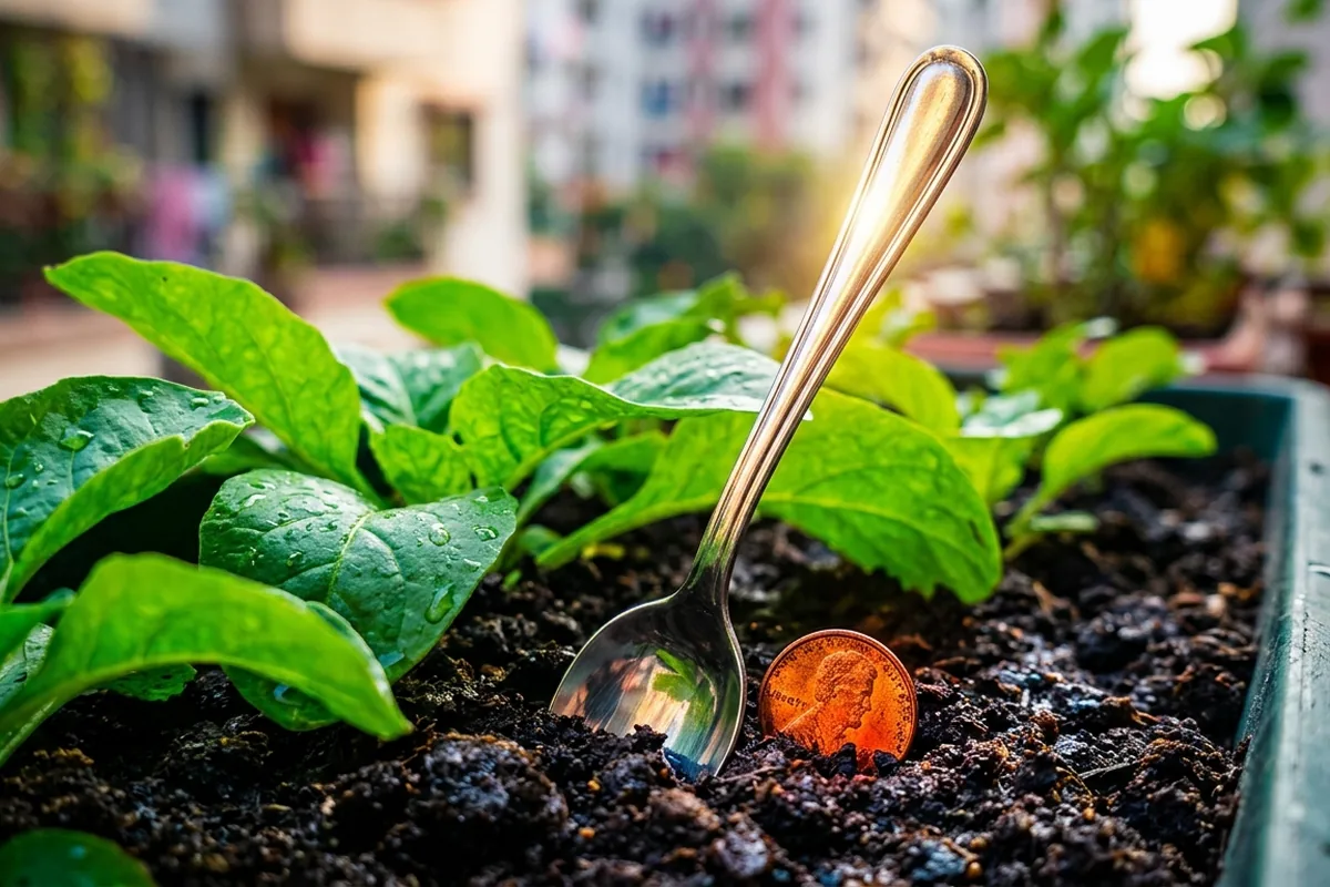 Balkonpflanzen werden widerstandsfähiger: warum plötzlich eine Metalllöffel-Methode im Blumentopf steckt