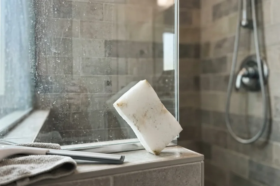Dieser einfache Schwamm-Trick löst das größte Duschwand-Problem – ohne aggressive Chemie