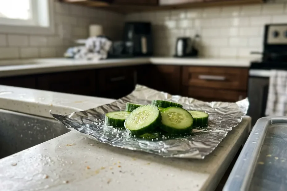 Unscheinbarer Küchenabfall, großer Effekt: Warum Gurkenscheiben im Alufolie-Päckchen Schädlinge fernhalten